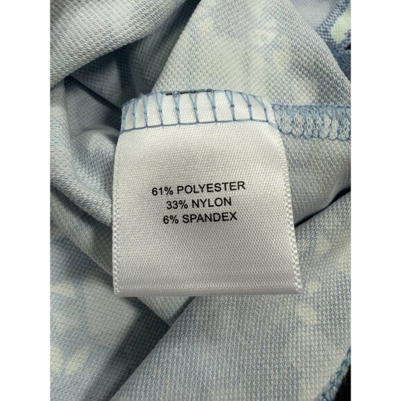 Peter Millar Mens Polo Shirt Cascata Golf Club Sz Large Crown Crafted Wine Print - Picture 9 of 12